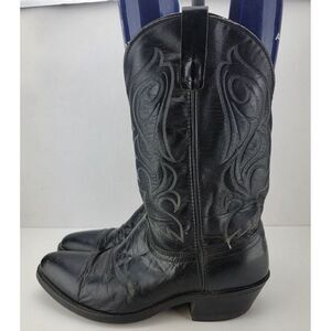 Laredo Mens Size 9.5 EE WIDE Black Leather Work Boots 45496
